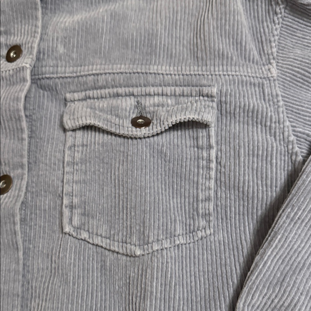 Zara Gray CORDUROY SHIRT LIKE Jacket: BEAUTIFUL EXCELLENT CONDITION - Picture 4 of 9